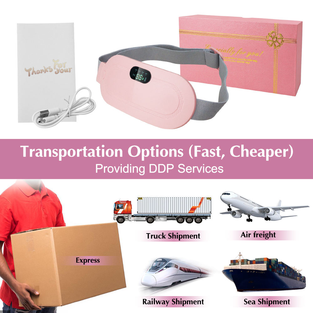 Portable Digital Display Cordless Menstrual Heating Pad Fast Heating Massage Period Waist Wrap Belt Women Menstrual Massager - Image 4