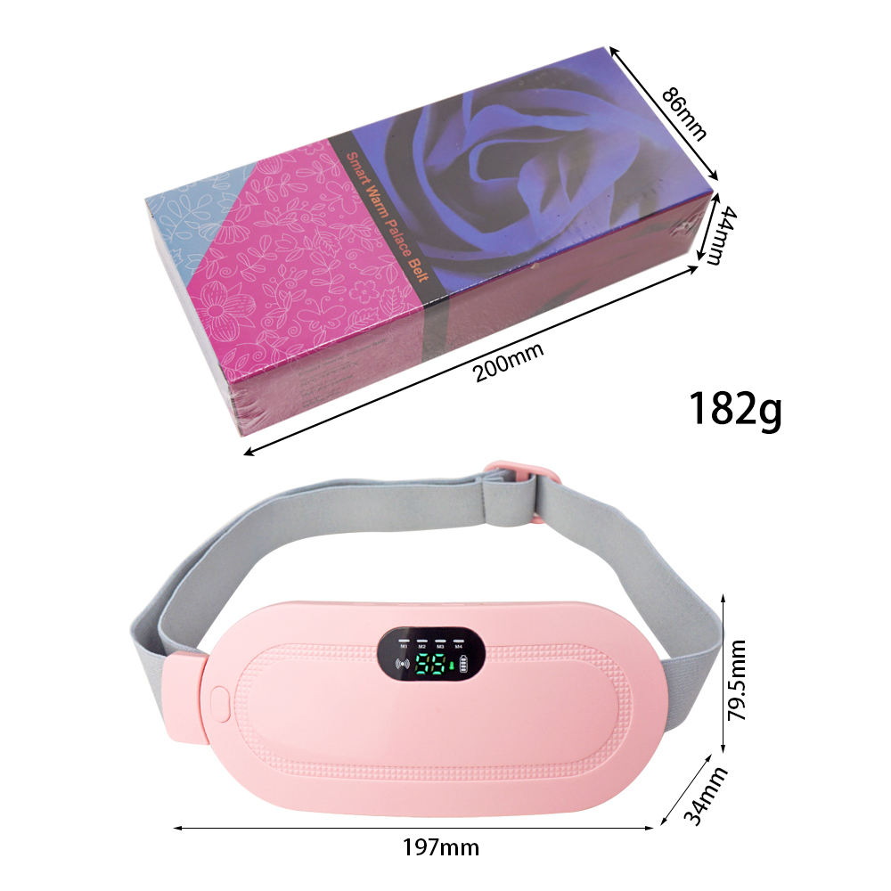 Portable Digital Display Cordless Menstrual Heating Pad Fast Heating Massage Period Waist Wrap Belt Women Menstrual Massager - Image 2